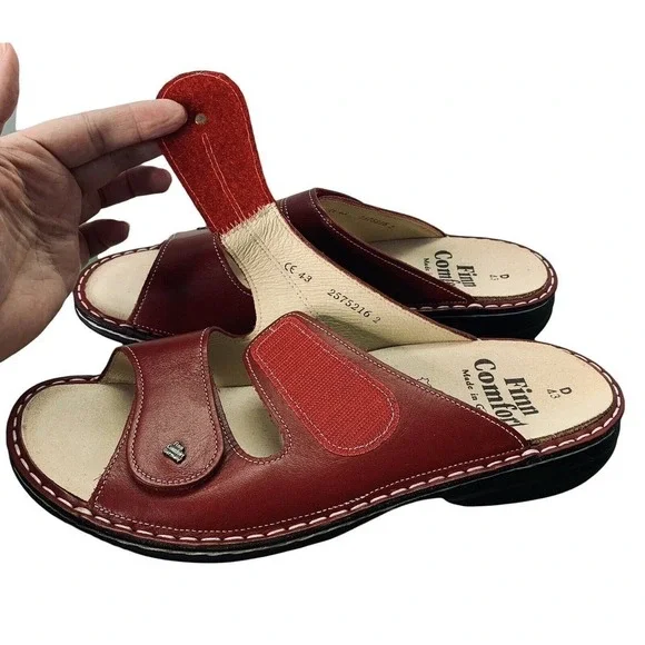 Finn Comfort Sansibar Venezia Red Sandals Womens Size 12 US 43 EU NWOT $225 - Picture 6 of 16